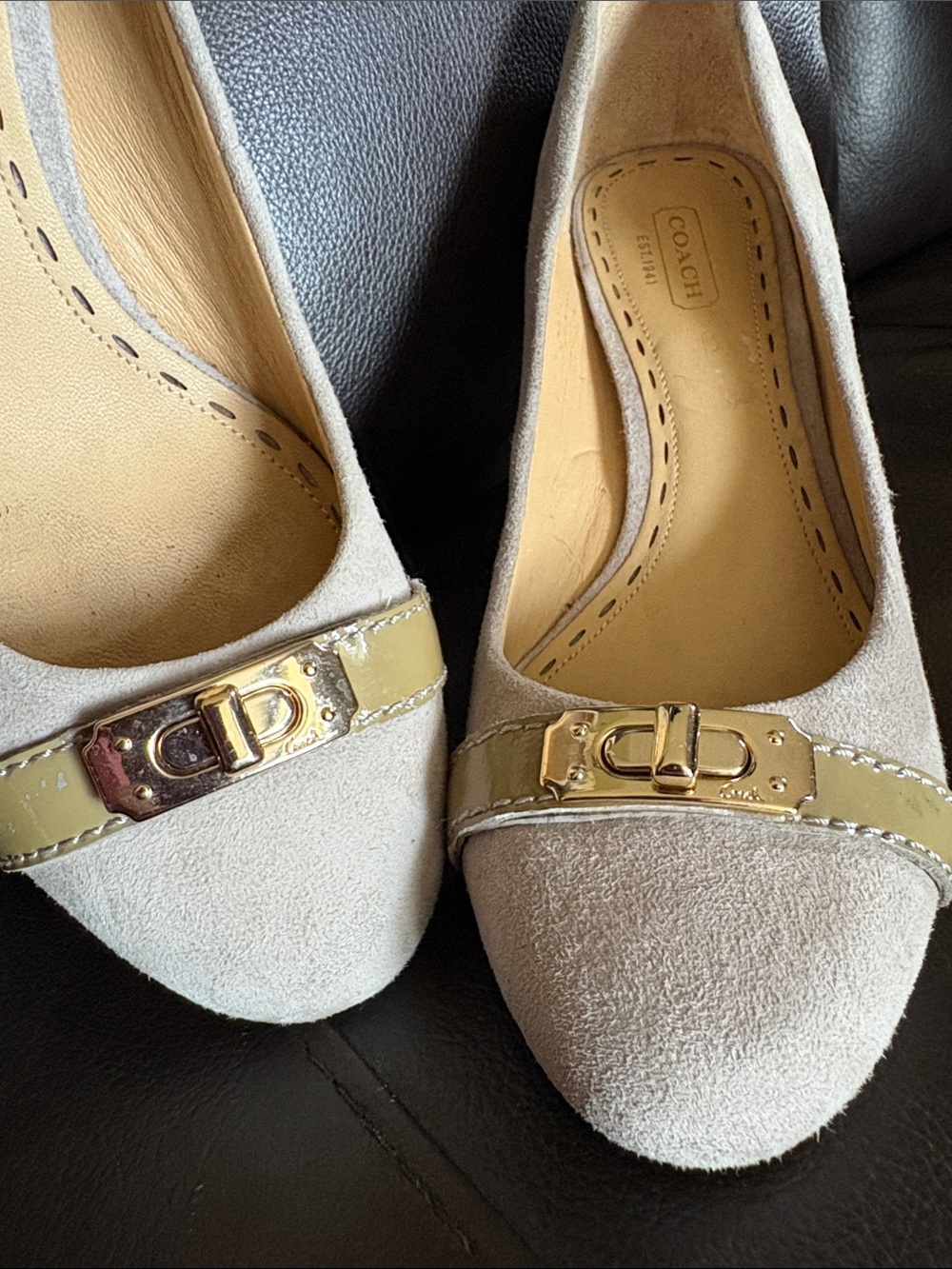 COACH SHOES, Taupe Suede Pumps
Always a Classic Elegant Style.
A Style for All.